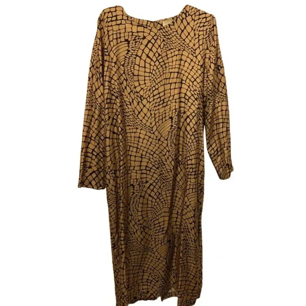Vintage Momoni Safari 
Silk mid-length dress Size 38/S